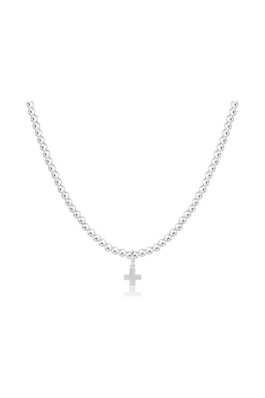 Enewton 15" Choker Sterling 3mm Bead - Signature Cross Sterling Charm 15 inch Cabana Seaside Florida
