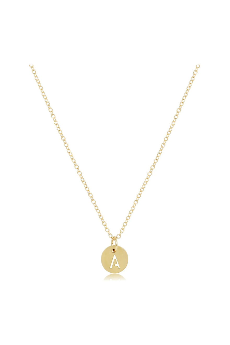 Enewton 16" Necklace Gold - Respect Gold Initial Charm Cabana Seaside Florida