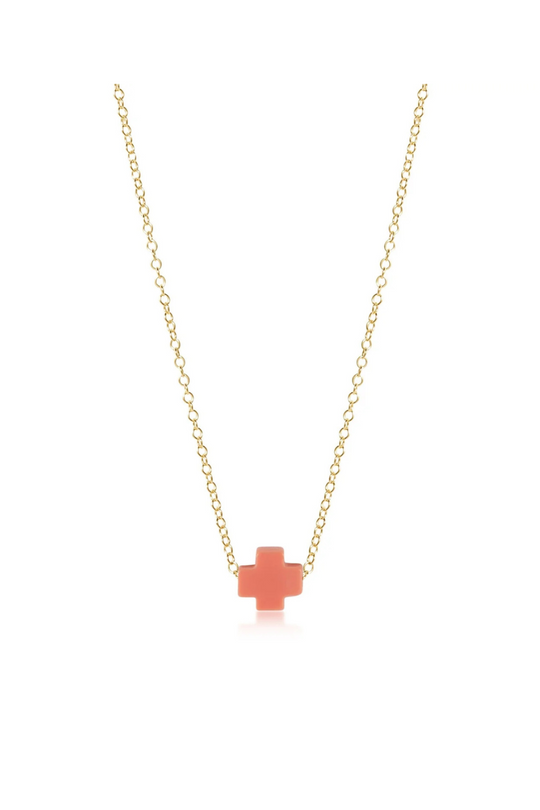 Enewton 16" Necklace Gold - Signature Cross Coral Cabana Seaside Florida