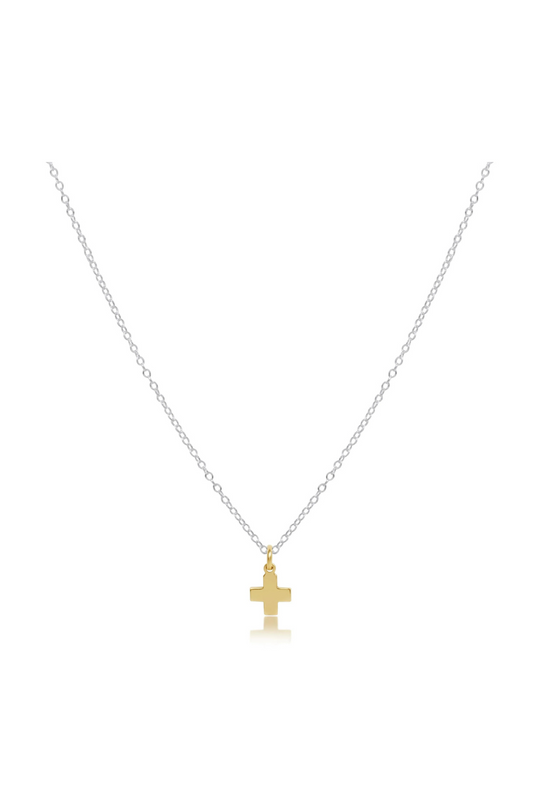 Enewton 16" Necklace Mixed Metal - Signature Cross Gold Charm Cabana The Seaside Style