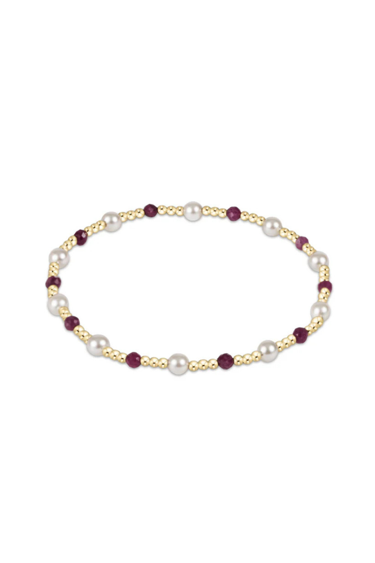 Enewton Pearl Sincerity Pattern 4mm Bead Bracelet - Ruby Red Cabana By The Seaside Style