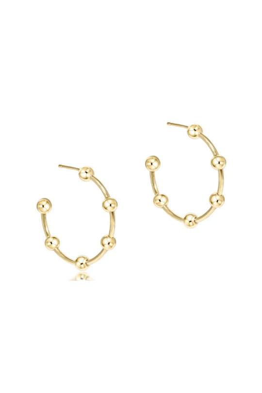 Enewton Beaded Simplicity 1" Post Hoop - 4mm Gold Cabana Seaside Florida