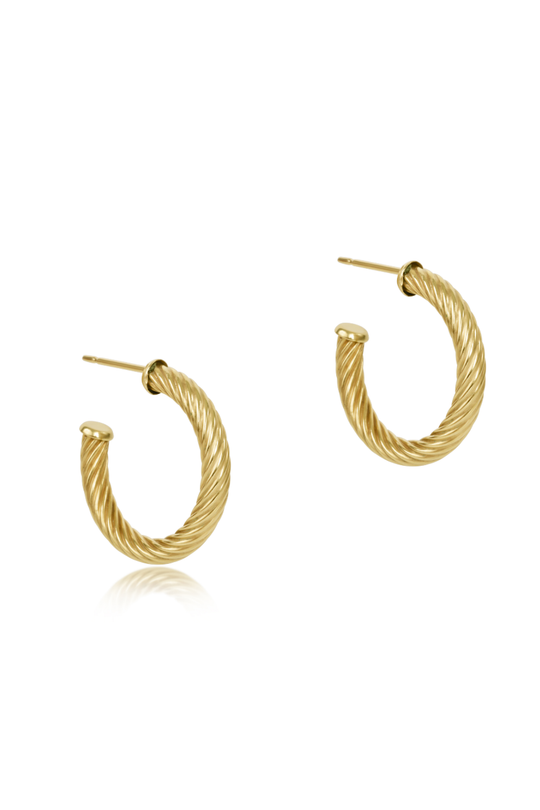 Enewton Round Gold 1.25" Post Hoop - 4mm - Textured Twist Cabana Seaside Florida