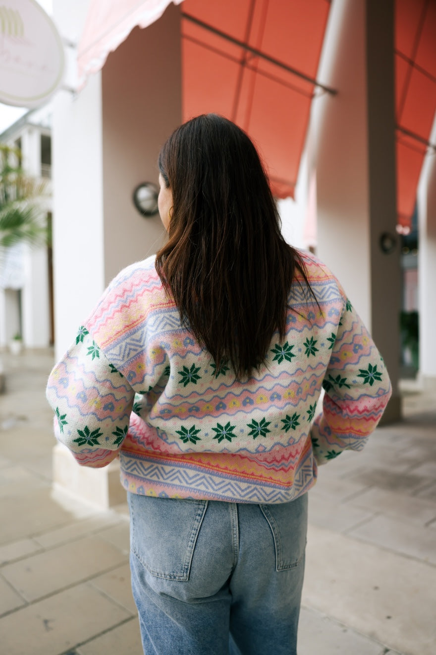 Cabana by The Seaside Style Pastel Holiday Sweater