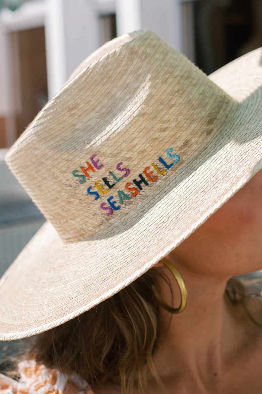 She Sells Seashells Palm Hat Sunshine Tienda Cabana by The Seaside Style 