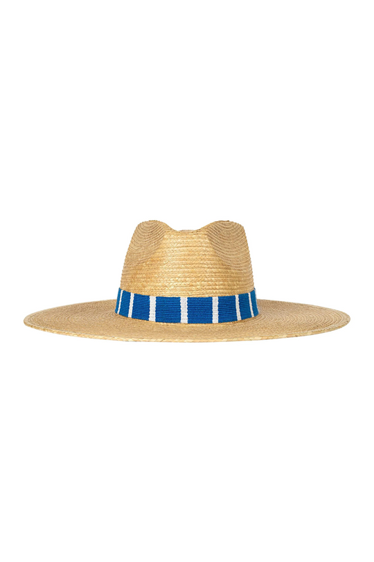 Blue & White Sunshine Tienda Palm Hat
