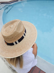 Navy Stripe Seaside Hat