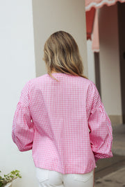 Vintage Check Heart Tie Top Cabana by The Seaside Style