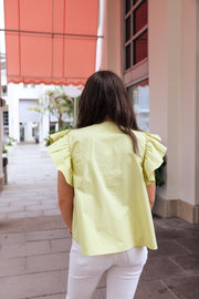 Flutter Sleeve Tunic Poplin Top Cabana by The Seaside Style