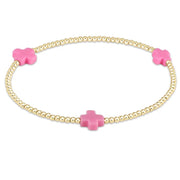 Cabana by The Seaside Style Enewton Bright Pink Signature Cross 2mm Bracelet