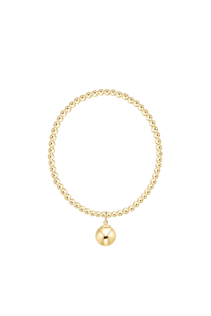 Classic Gold 3mm Bracelet Classic Gold 10mm Charm Cabana Seaside Florida