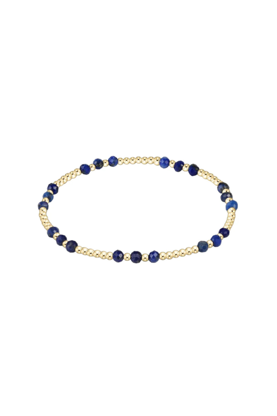 Enewton Gemstone Gold Joy Pattern 3mm Bead Bracelet - Lapis Cabana The Seaside Style 