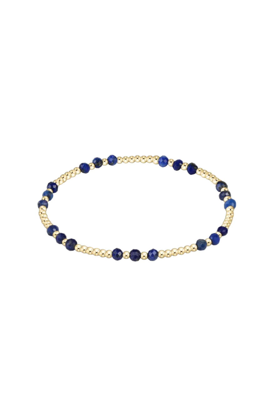 Enewton Gemstone Gold Joy Pattern 3mm Bead Bracelet - Lapis Cabana The Seaside Style 