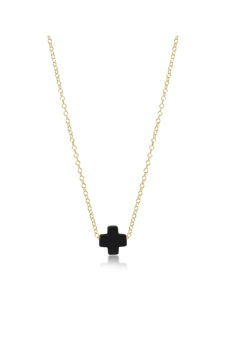 Enewton 16" Necklace Gold - Signature Cross Onyx Cabana Seaside Florida