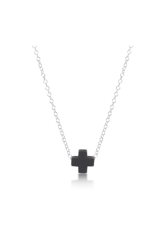 Enewton 16" Necklace Sterling - Signature Cross Charcoal Cabana Seaside Florida