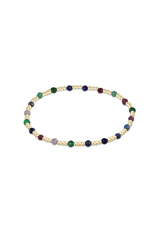 Enewton Gemstone Gold Sincerity Pattern 3mm Bead Bracelet - Hot Mess Cabana The Seaside Style 