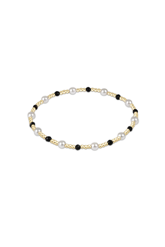 Enewton Pearl Sincerity Pattern 4mm Bead Bracelet - Faceted Onyx Cabana The Seaside Style 