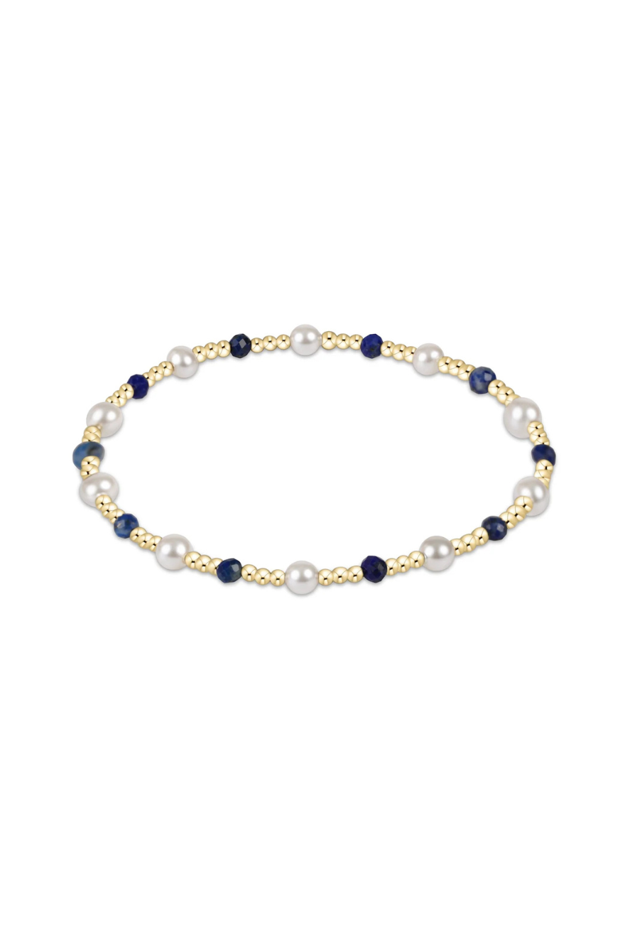 Enewton Pearl Sincerity Pattern 4mm Bead Bracelet - Lapis Cabana The Seaside Style 
