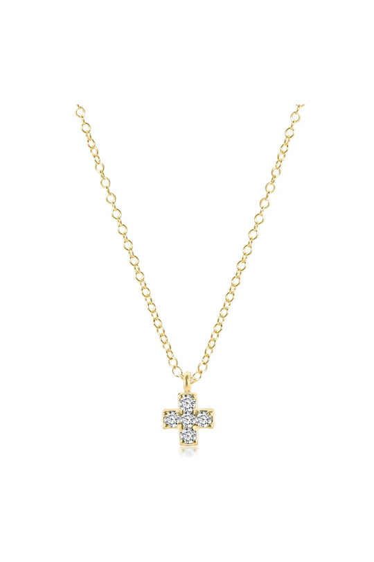 Enewton 14kt Gold and Diamond Signature Cross Necklace Cabana Seaside Florida