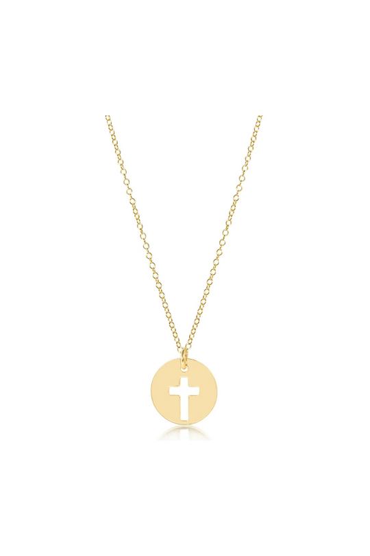 Enewton 16 inch necklace gold blessed disc