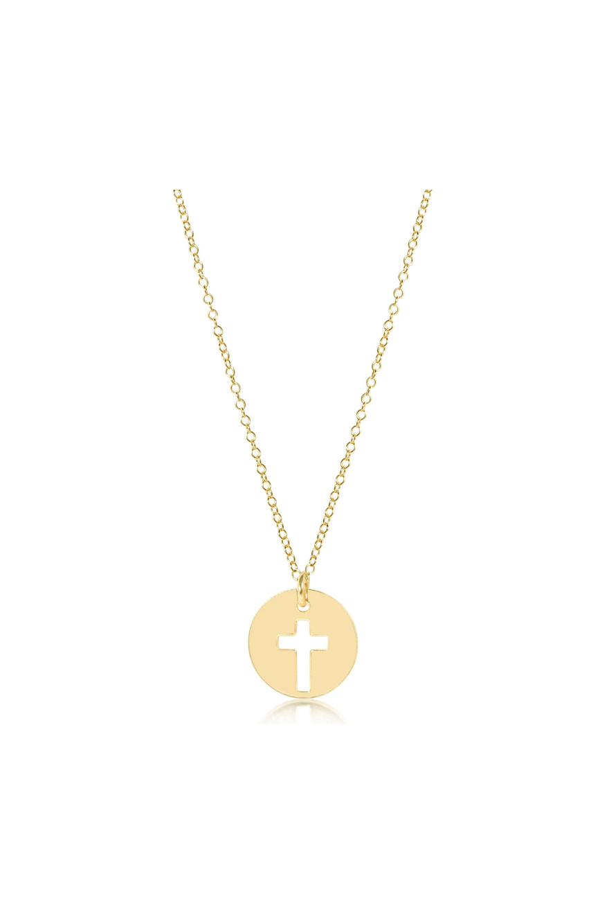 Enewton 16 inch necklace gold blessed disc