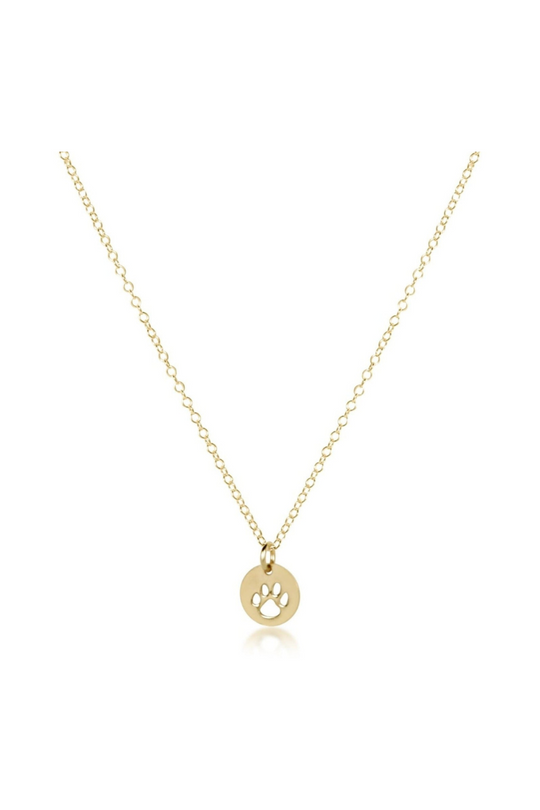 Enewton 16inch necklace gold paw print small gold disc