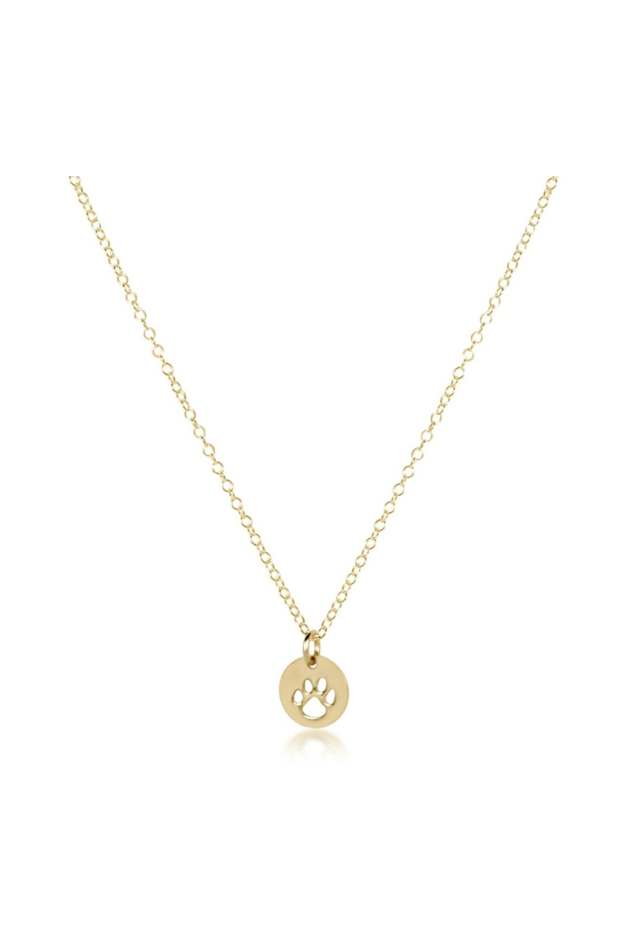 Enewton 16inch necklace gold paw print small gold disc
