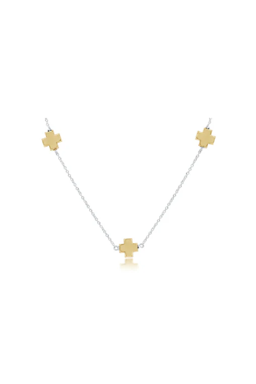 Enewton 17" Choker Simplicity Chain Mixed Metal - Classic Signature Cross Cabana Seaside Florida