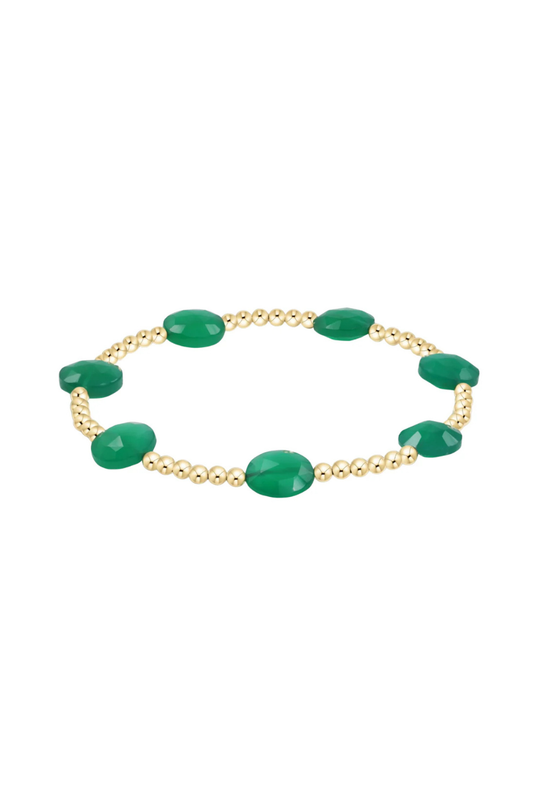 Enewton Admire Gold 3mm Bead Bracelet - Green Onyx Cabana Seaside Florida