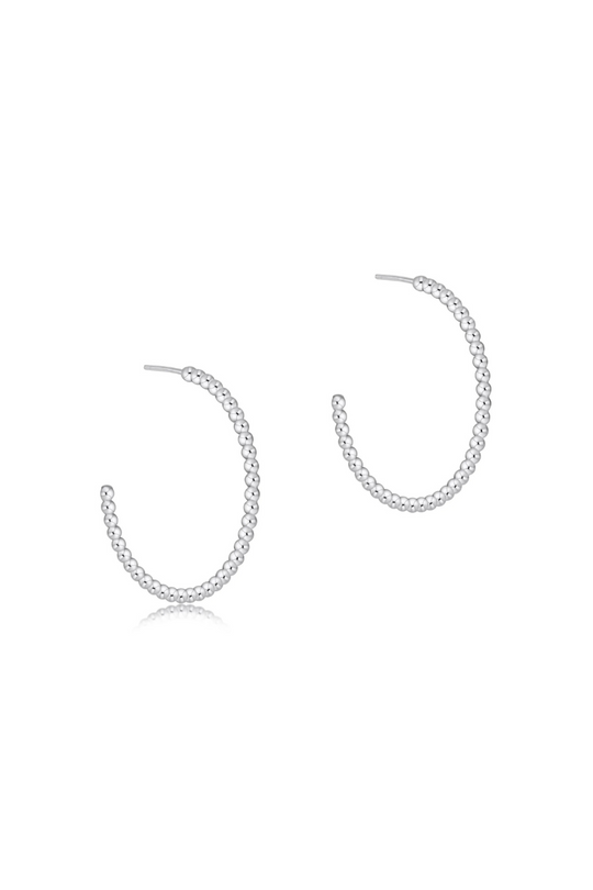 Enewton Beaded Classic 1.25" Post Hoop - 2mm Sterling Cabana Seaside Florida