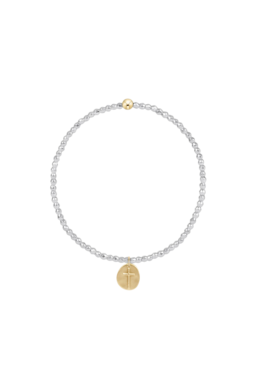 Enewton Bright Silver Faceted Hematite 2mm Bracelet Inspire Small Gold Charm Cabana Seaside Florida