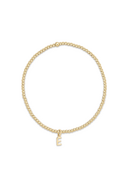 Enewton Classic Gold 2mm Bead Bracelet - Respect Gold Initial Charm Cabana Seaside Florida