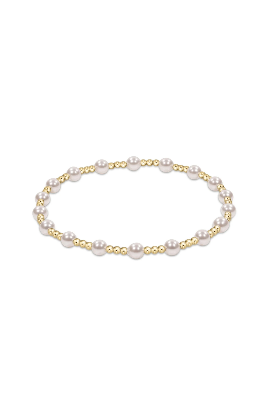 Enewton Classic Grateful Pattern 4mm Bead Bracelet - Pearl Cabana Seaside Florida