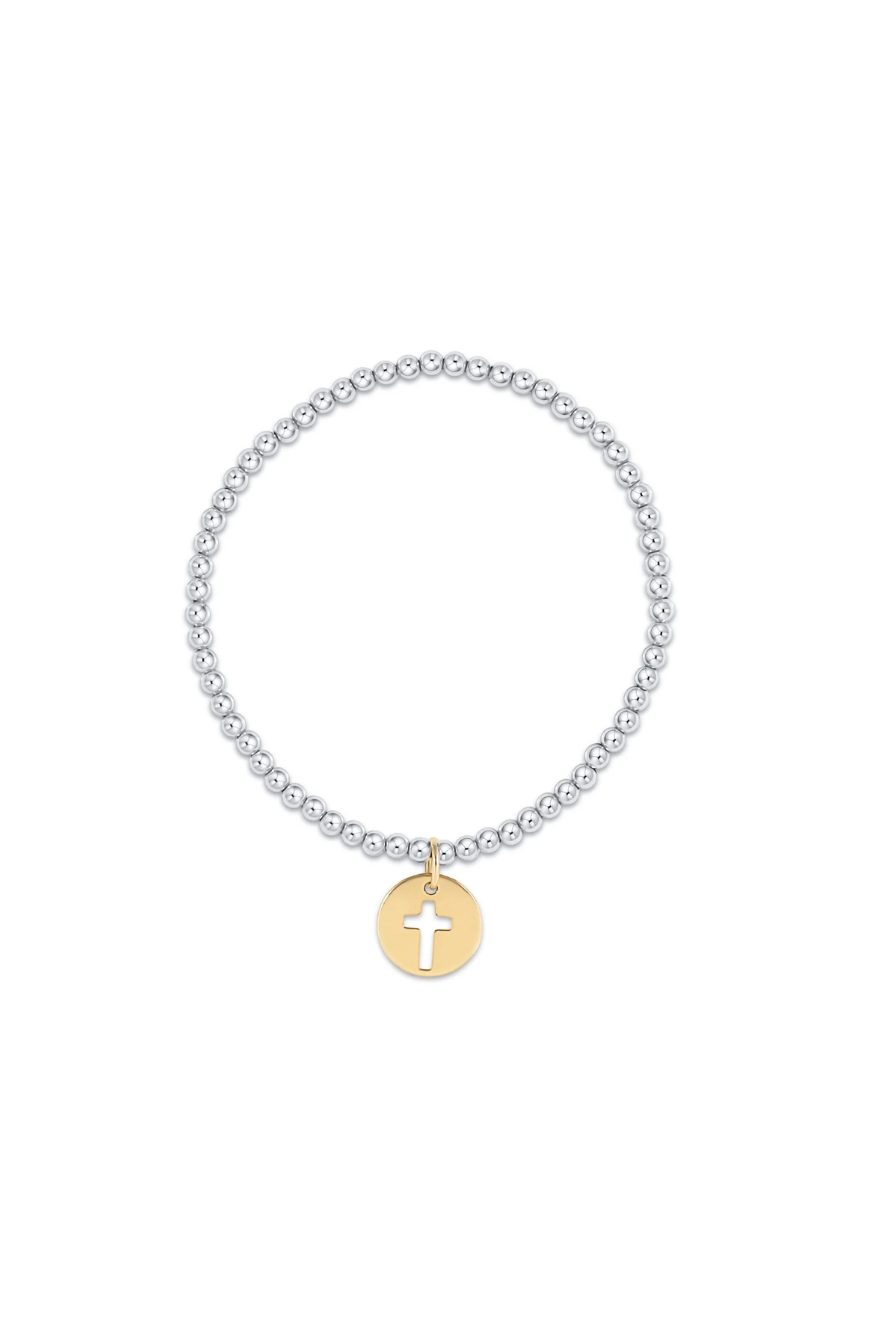 Enewton Classic Sterling Mixed Metal 3mm Bead Bracelet Blessed Gold Disc Cabana Seaside Florida