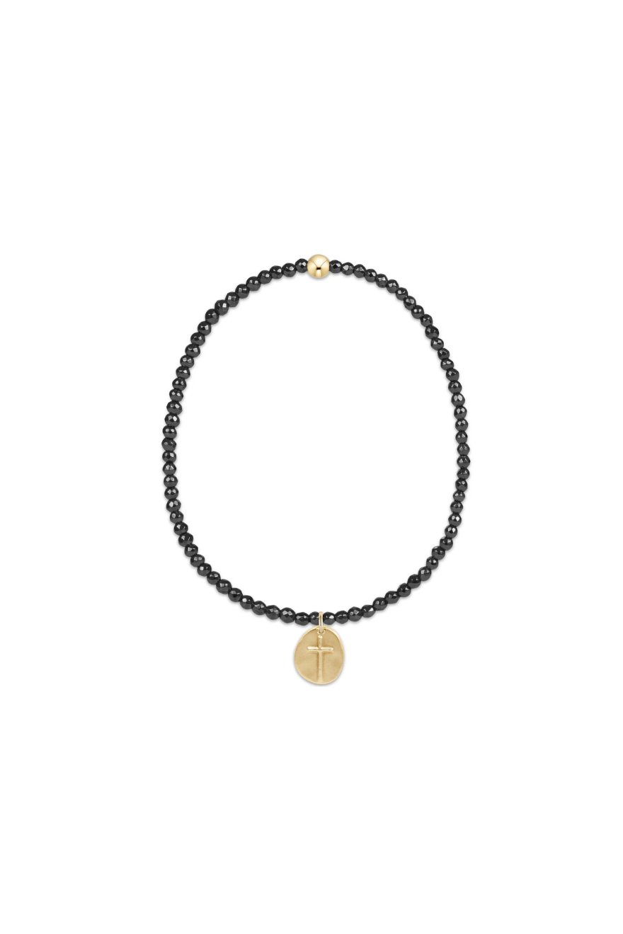 Enewton Faceted Hematite 2mm Bead Bracelet - Inspire Small Gold Charm Cabana Seaside Florida