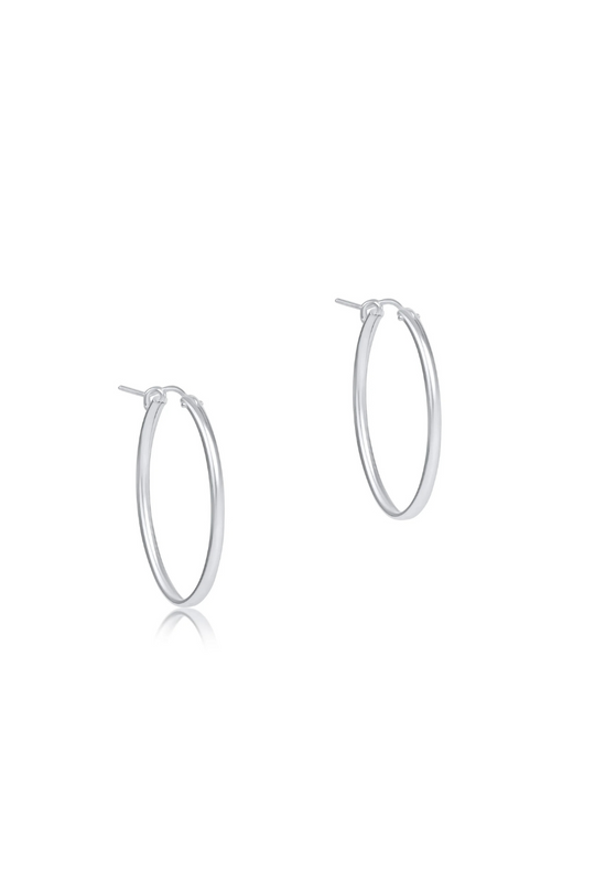 Enewton Oval Sterling 1" Hoop- Smooth Cabana Seaside Florida