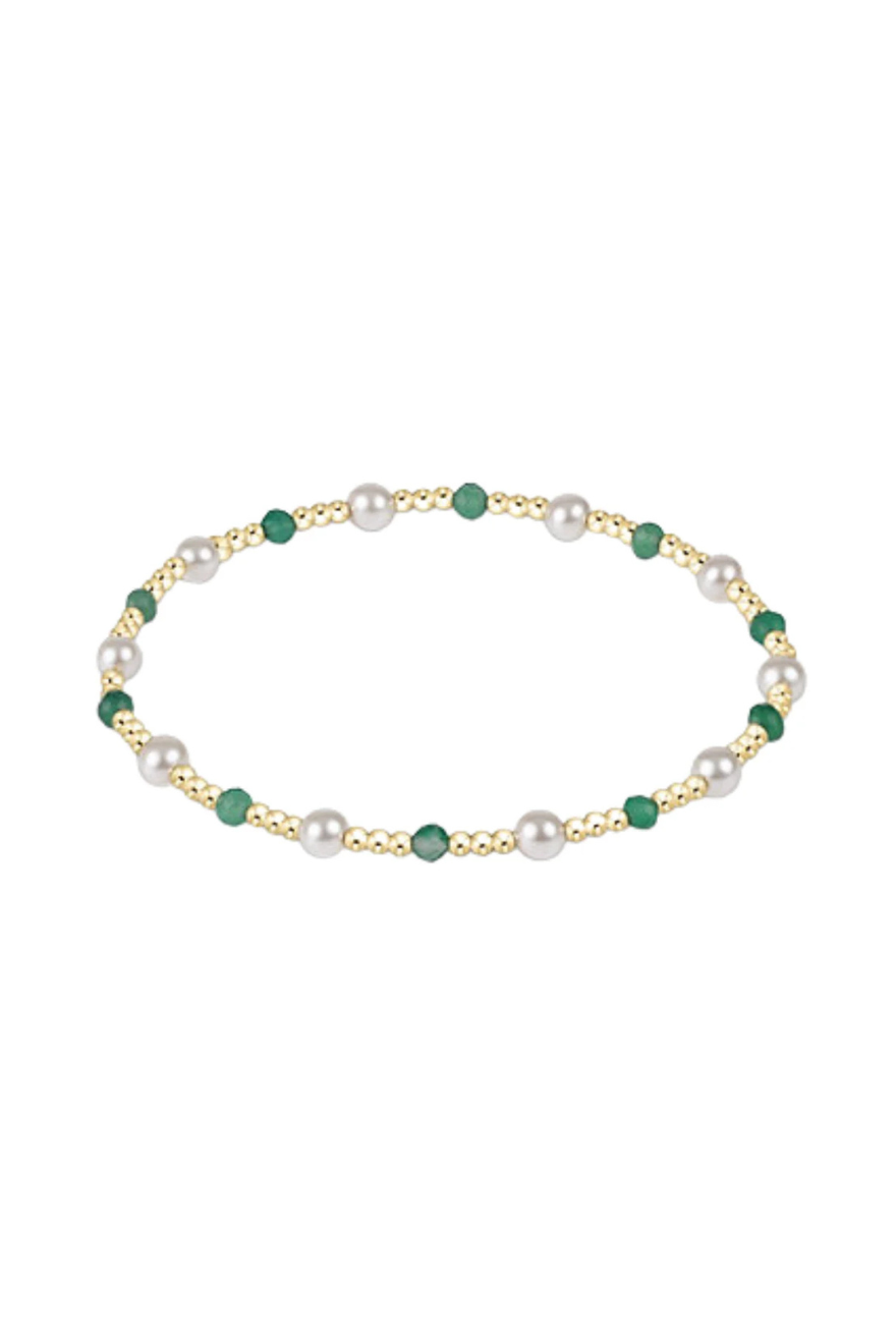 Enewton Pearl Sincerity Pattern 4mm Bead Bracelet - Green Onyx Cabana Seaside Florida
