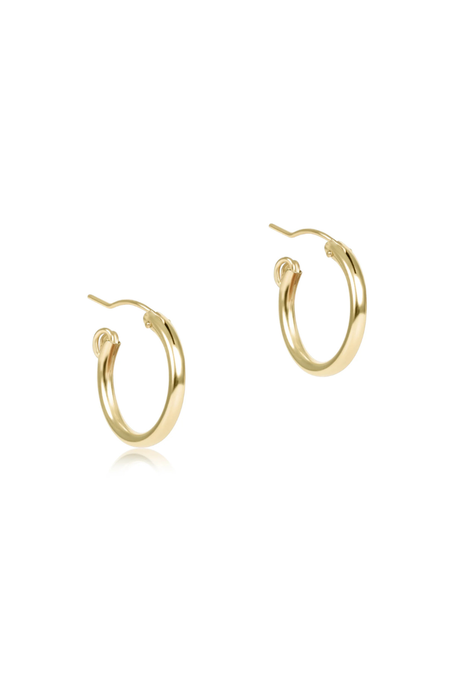 Enewton Round Gold 0.5 inch Hoop Earring Smooth Cabana Seaside Florida