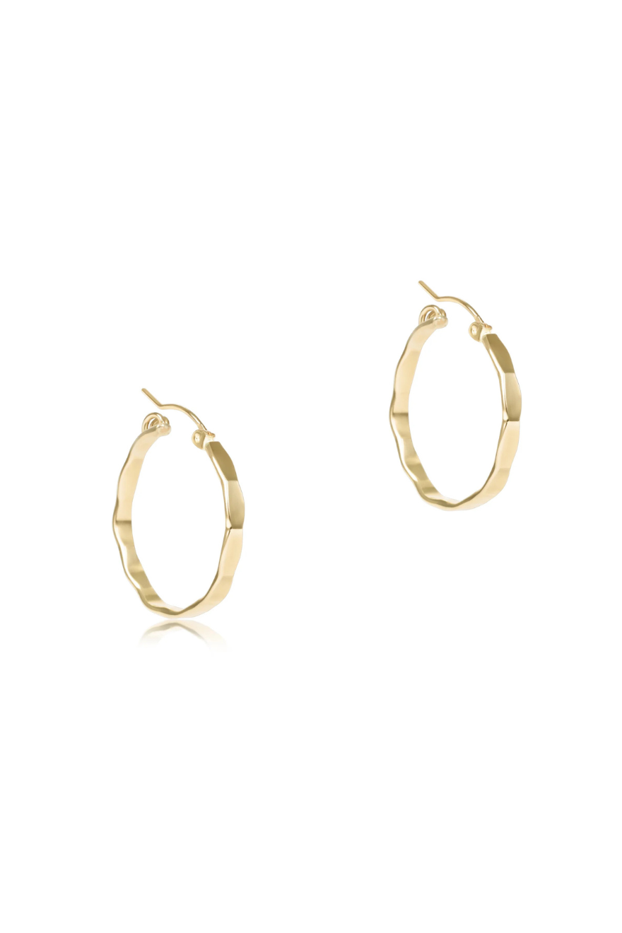 Enewton Scalloped Round Gold 1.25 inch Hoop Earring Smooth Cabana Seaside Florida