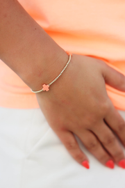 Enewton Signature Cross Gold Pattern 2mm Bead Bracelet - Coral Cabana by The Seaside Style 30A