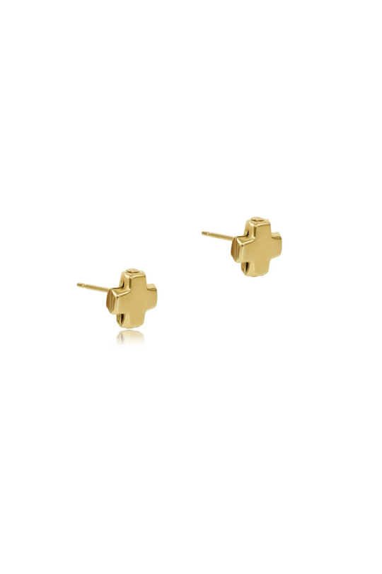 Enewton Signature Cross Gold Stud Gold Earrings Cabana Seaside Florida