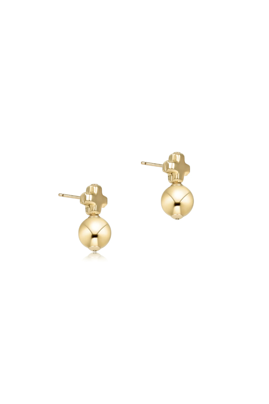 Enewton Signature Cross Small Gold Stud Earring Classic Gold Cabana Seaside Florida