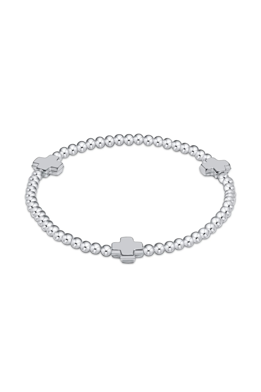 Enewton Signature Cross Sterling Pattern 3mm Bead Bracelet - Sterling Cabana Seaside Florida