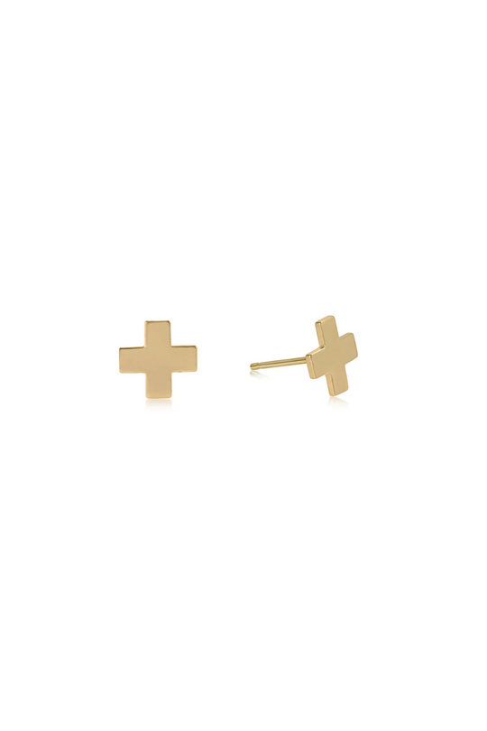 Enewton Signature Cross Stud - Gold Cabana Seaside Florida