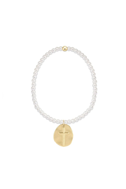 Enewton Classic Pearl 4mm Bead Bracelet - Inspire Gold Charm