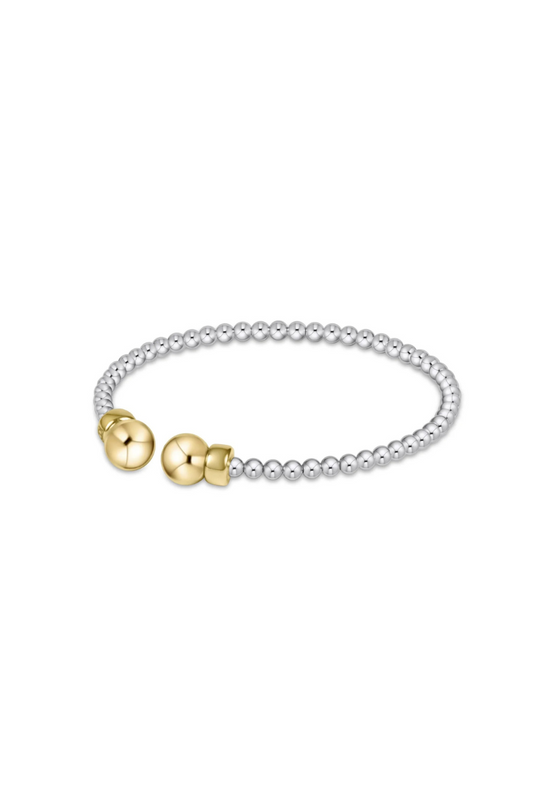 Enewton Classic Sterling Mixed Metal 3mm Bead Cuff- Gold Cabana Seaside Florida