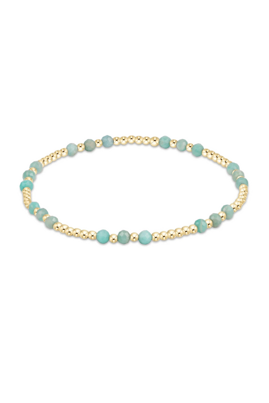 Enewton Gemstone Gold Joy Pattern 3mm Bead Bracelet - Amazonite Cabana Seaside Florida