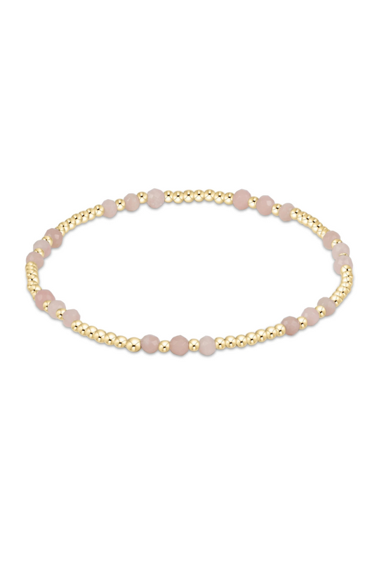 Enewton Gemstone Gold Joy Pattern 3mm Bead Bracelet - Pink Opal Cabana Seaside Florida