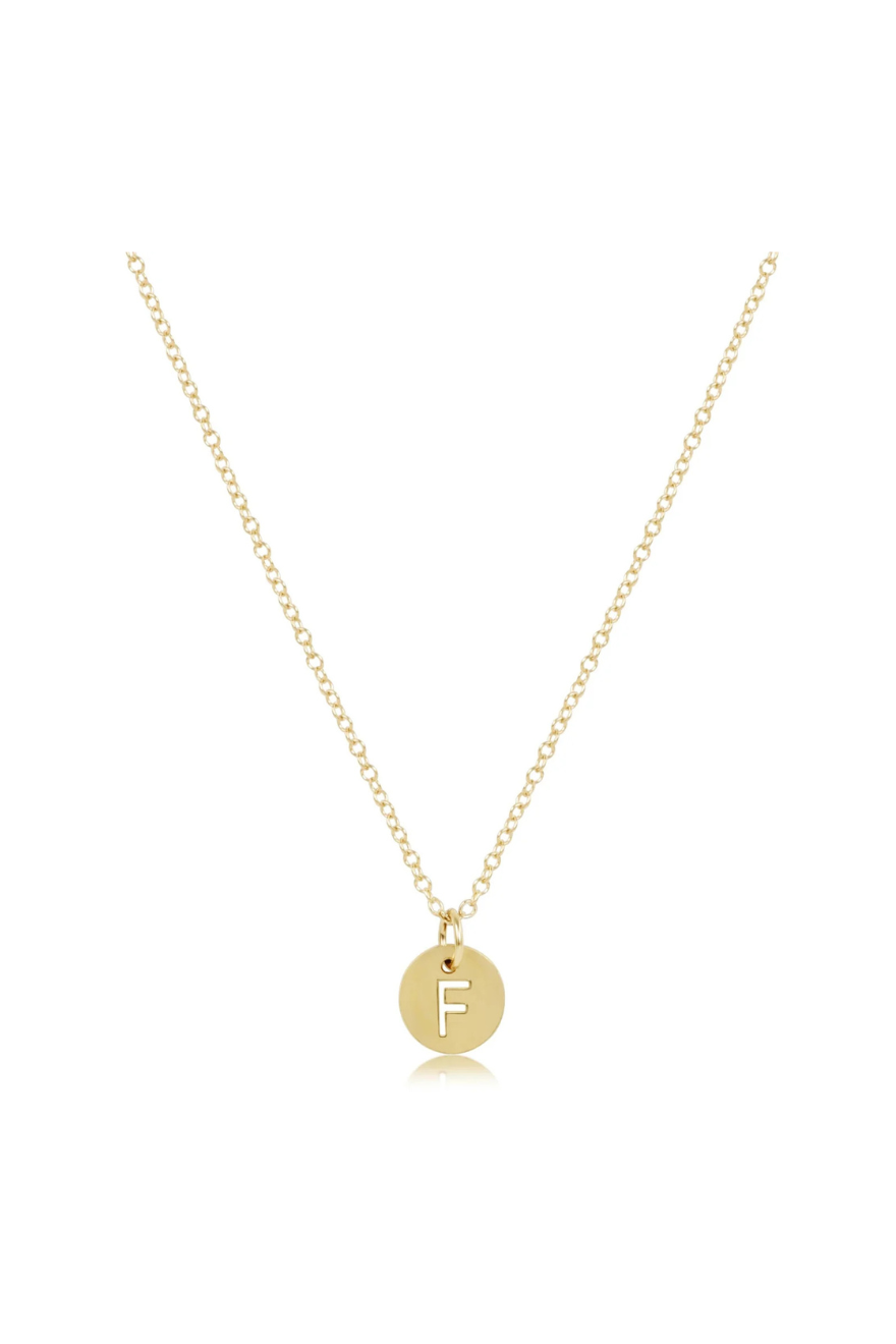 Enewton 16" Necklace Gold - Respect Gold Initial Charm Cabana Seaside Florida