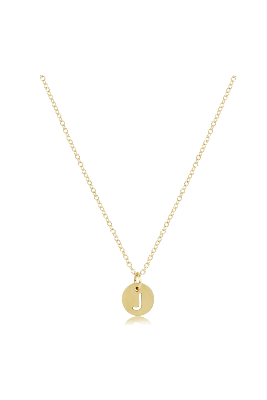 Enewton 16" Necklace Gold - Respect Gold Initial Charm Cabana Seaside Florida